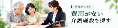 費用が安い介護施設を探す