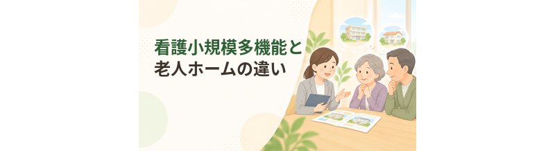 看護小規模多機能と老人ホームの違い｜医療ニーズが高い人の選択肢を比較