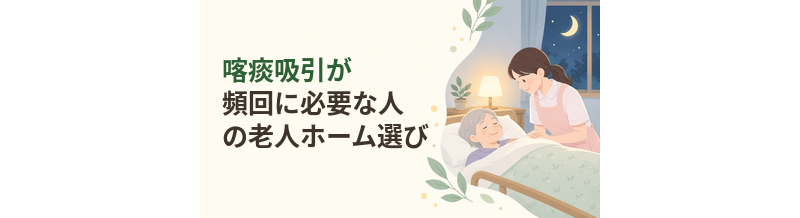 喀痰吸引が頻回に必要な人の老人ホーム選び