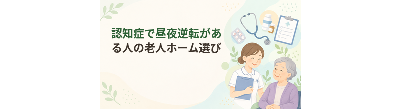 認知症で昼夜逆転がある人の老人ホーム選び