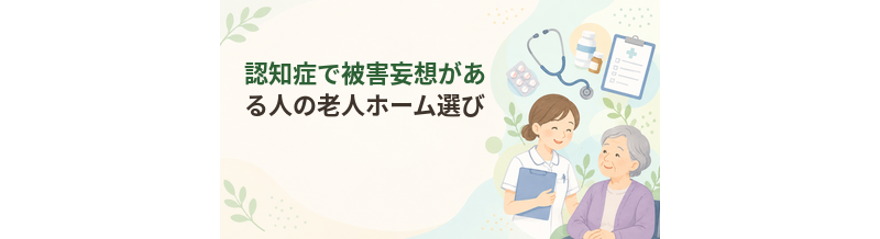 認知症で被害妄想がある人の老人ホーム選び