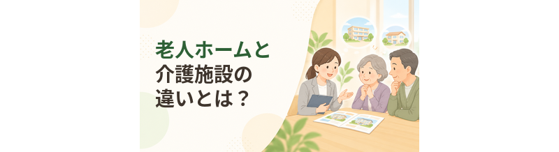 老人ホームと介護施設の違いとは？言葉の意味と施設の種類を解説