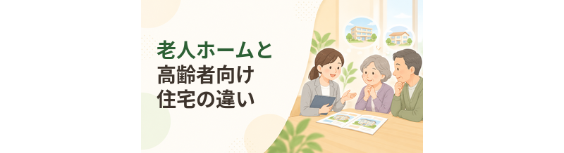 老人ホームと高齢者向け住宅の違い｜介護サービスの有無で比較