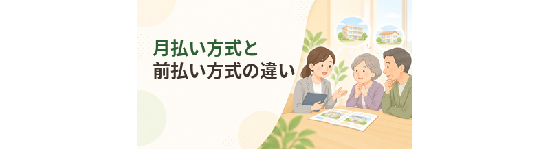 老人ホームの月払い方式と前払い方式の違い