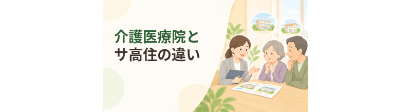 介護医療院とサ高住の違い｜医療・介護・住まい方を比較