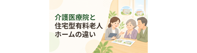 介護医療院と住宅型有料老人ホームの違い｜医療体制・介護サービスを比較
