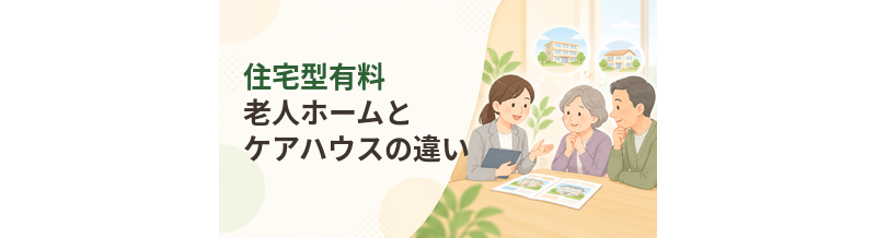 住宅型有料老人ホームとケアハウスの違い