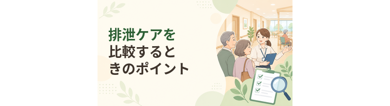 老人ホームの排泄ケアを比較するときのポイント