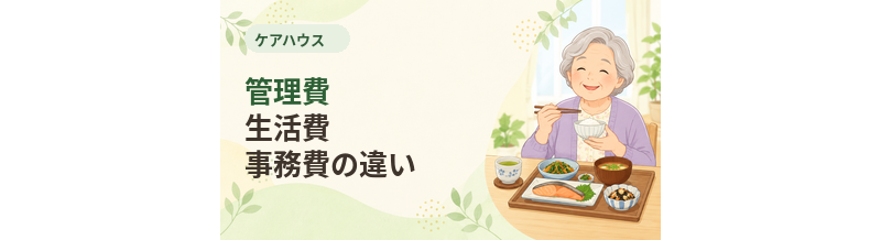 ケアハウスの管理費・生活費・事務費の違い