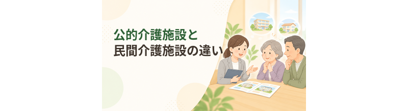 公的介護施設と民間介護施設の違い｜費用・入居条件・サービスを比較