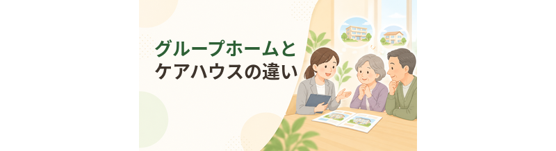 グループホームとケアハウスの違い｜認知症ケア・入居条件・費用を比較