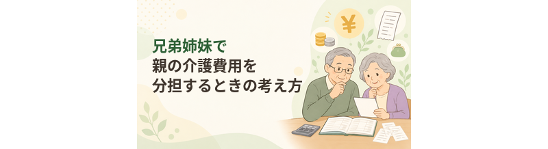 兄弟姉妹で親の介護費用を分担するときの考え方