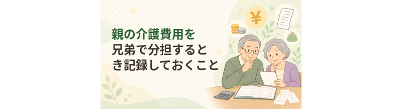 親の介護費用を兄弟で分担するとき記録しておくこと