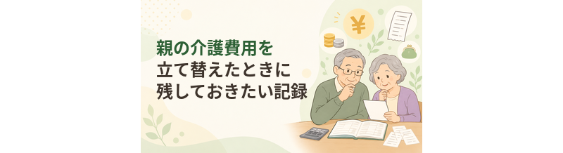 親の介護費用を立て替えたときに残しておきたい記録