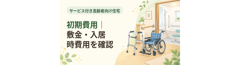 サ高住の初期費用｜敷金・入居時費用を確認
