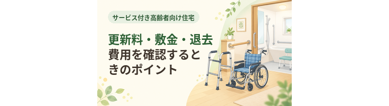 サ高住の更新料・敷金・退去費用を確認するときのポイント