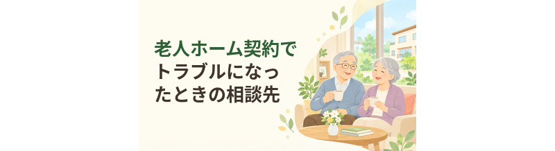 老人ホーム契約でトラブルになったときの相談先