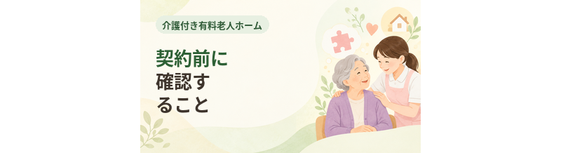介護付き有料老人ホームの契約前に確認すること