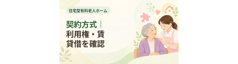 住宅型有料老人ホームの契約方式｜利用権・賃貸借を確認
