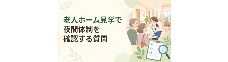 老人ホーム見学で夜間体制を確認する質問