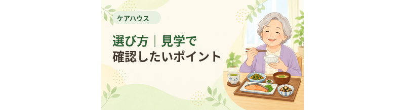 ケアハウスの選び方｜見学で確認したいポイント