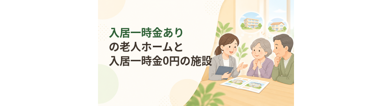 入居一時金ありの老人ホームと入居一時金0円の施設を比較