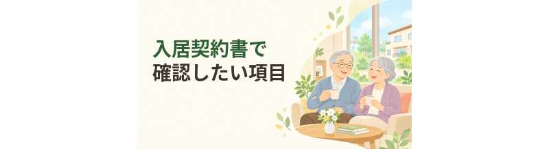 老人ホームの入居契約書で確認したい項目