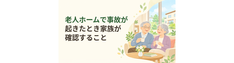 老人ホームで事故が起きたとき家族が確認すること