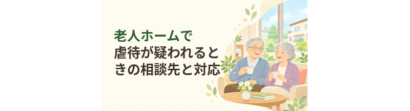 老人ホームで虐待が疑われるときの相談先と対応