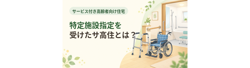 特定施設指定を受けたサ高住とは？介護サービスの仕組み